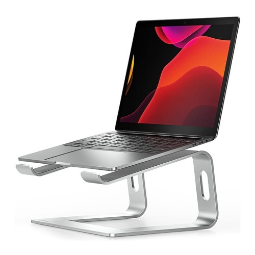 CRONG AluBench  Aluminiowa podstawka do laptopa Srebrna