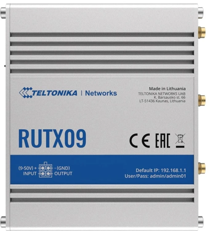 TELTONIKA router LTE RUTX09 (Cat 6), 4xGbE, GNSS, Ethernet