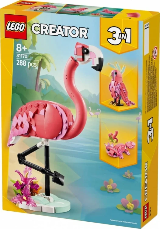 LEGO Klocki Creator 31170 Dzikie zwierzęta: różowy flaming