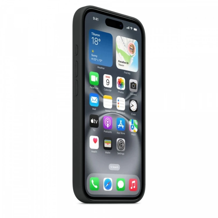 Apple Etui silikonowe z MagSafe do iPhonea 16 - czarne