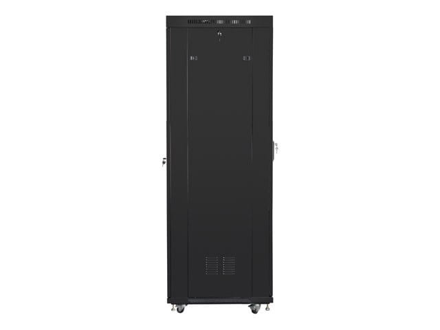 Lanberg Szafa instalacyjna rack stojąca 19 42U 600x800 czarna, drzwi szklane lcd (Flat pack)