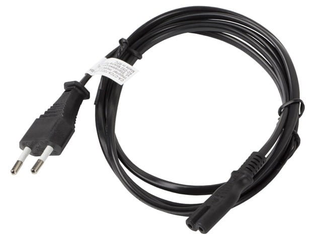 Lanberg Kabel zasilający EURO (radiowy) CEE 7/16 - IEC 320 C7 1.8M       czarny