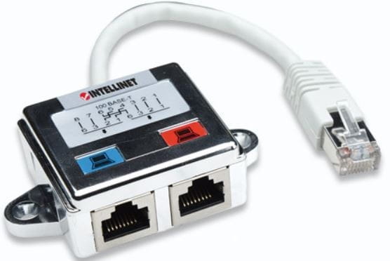 Intellinet Rozdzielacz RJ45x2 ekranowany