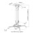Techly Ramię sufitowe do projektora 38-58cm, 13,5kg, srebrny