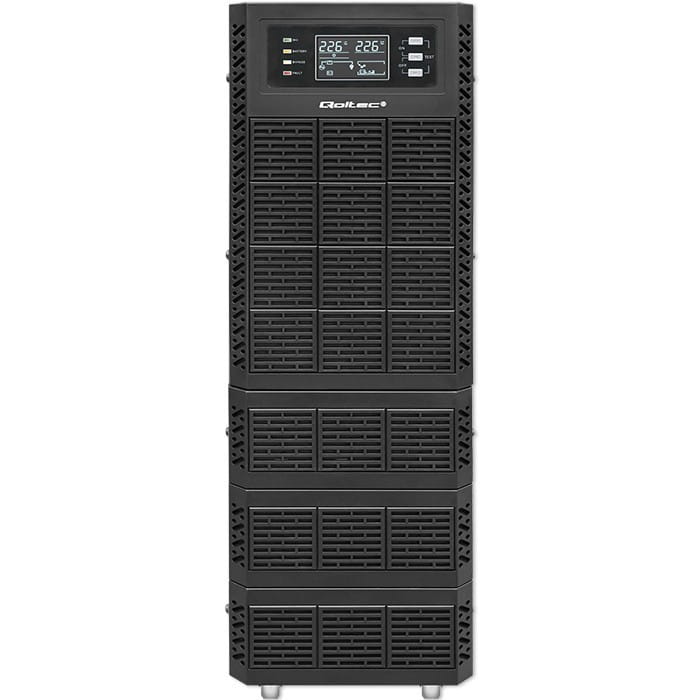 Qoltec Zasilacz awaryjny UPS 10kVA | 10000W | Power Factor 1.0 | LCD |  EPO | USB | On-line