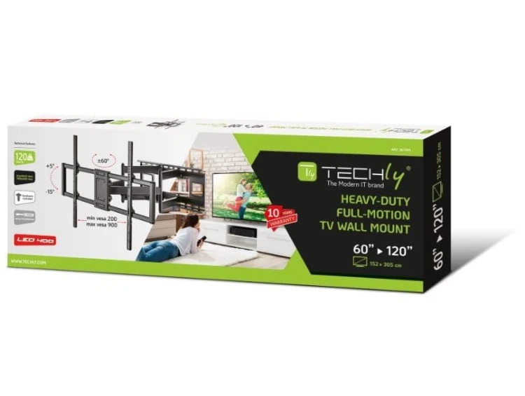 Techly Uchwyt ścienny 60-120 cali 120kg obrotowy