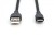 Digitus Kabel zasilający silikonowy USB-A - USB-C, USB 2.0 60W, 0,5m Czarny