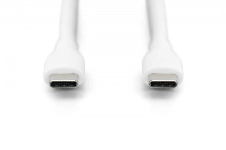 Digitus Kabel zasilający silikonowy USB-C - USB-C, USB 2.0 60W, 1m Biały