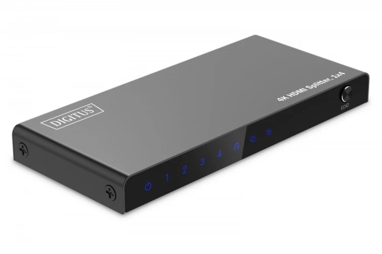 Digitus Rozdzielacz/Splitter HDMI 1x4, 4K/60Hz UHD z HDR, 18 Gbps, HDCP 2.2, EDID