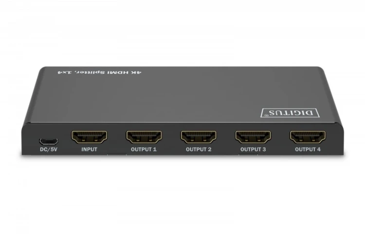 Digitus Rozdzielacz/Splitter HDMI 1x4, 4K/60Hz UHD z HDR, 18 Gbps, HDCP 2.2, EDID