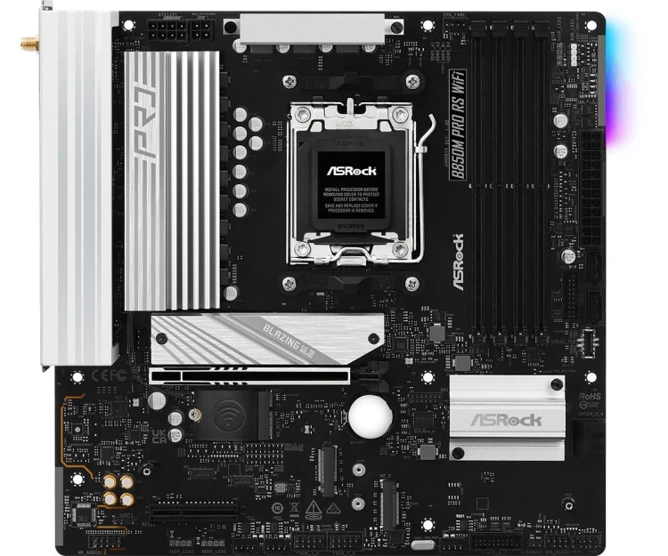 ASRock Płyta główna B850M PRO RS WIFI AM5 4DDR5 mATX
