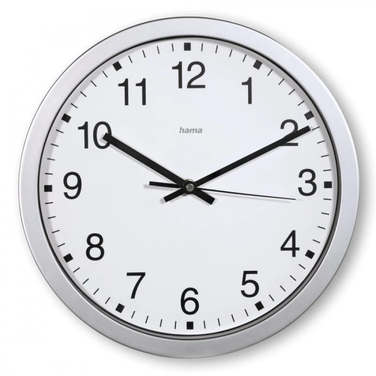 Hama Zegar ścienny 30cm Mallorca Srebrny
