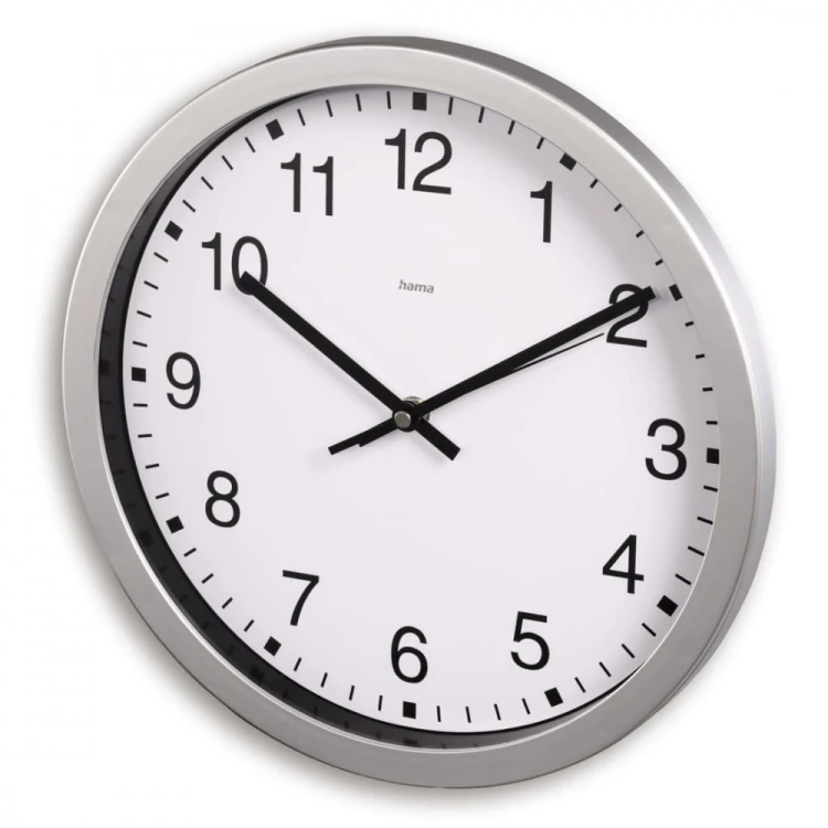 Hama Zegar ścienny 30cm Mallorca Srebrny