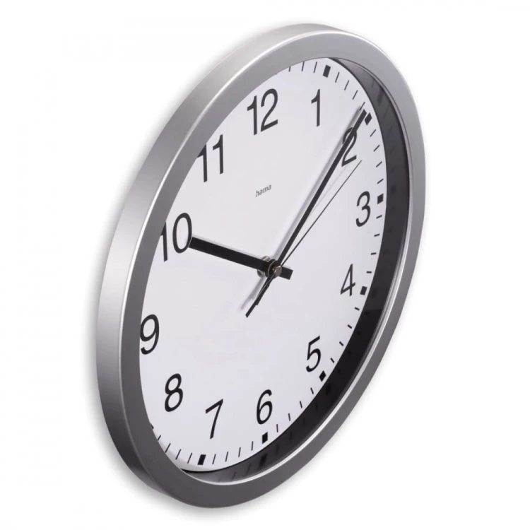 Hama Zegar ścienny 30cm Mallorca Srebrny