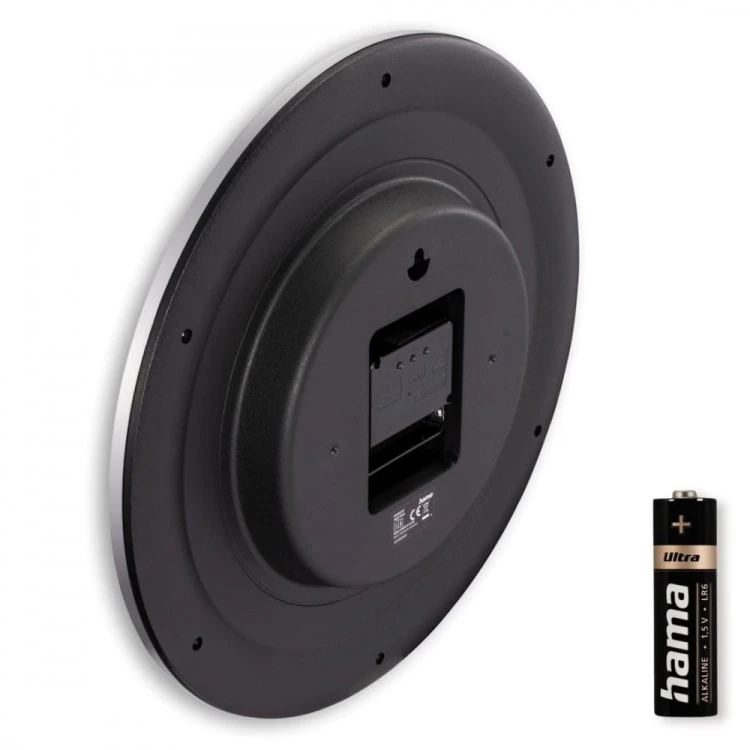 Hama Zegar ścienny DCF 30cm Tenerifa Srebrny