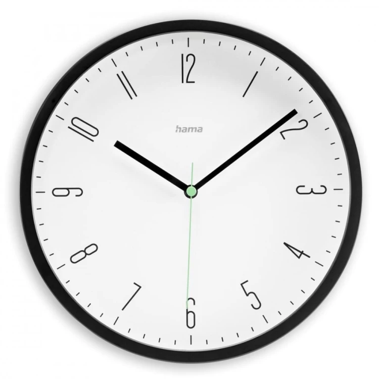 Hama Zegar ścienny Capri 25 cm Czarny