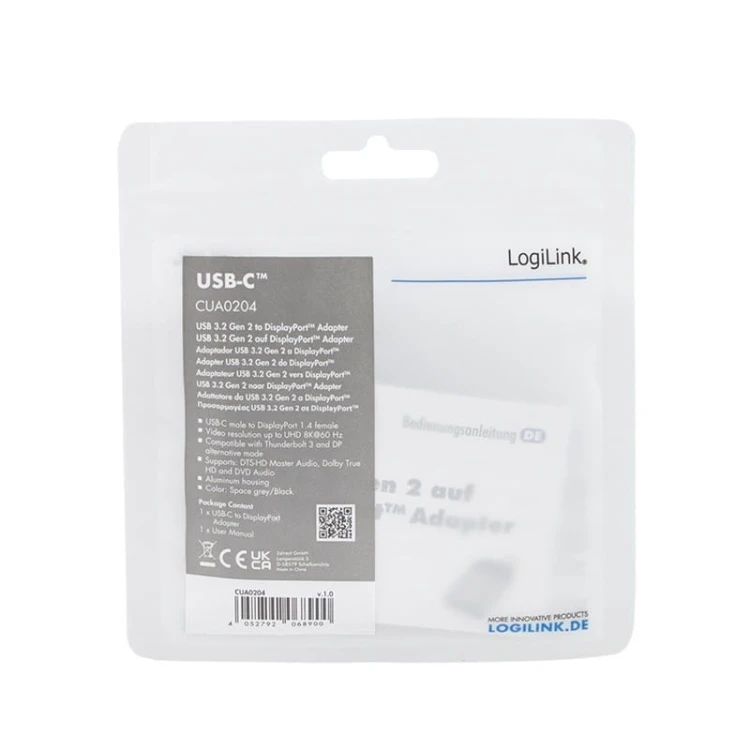 LogiLink Adapter USB Type-C, do DP/F, 8K
