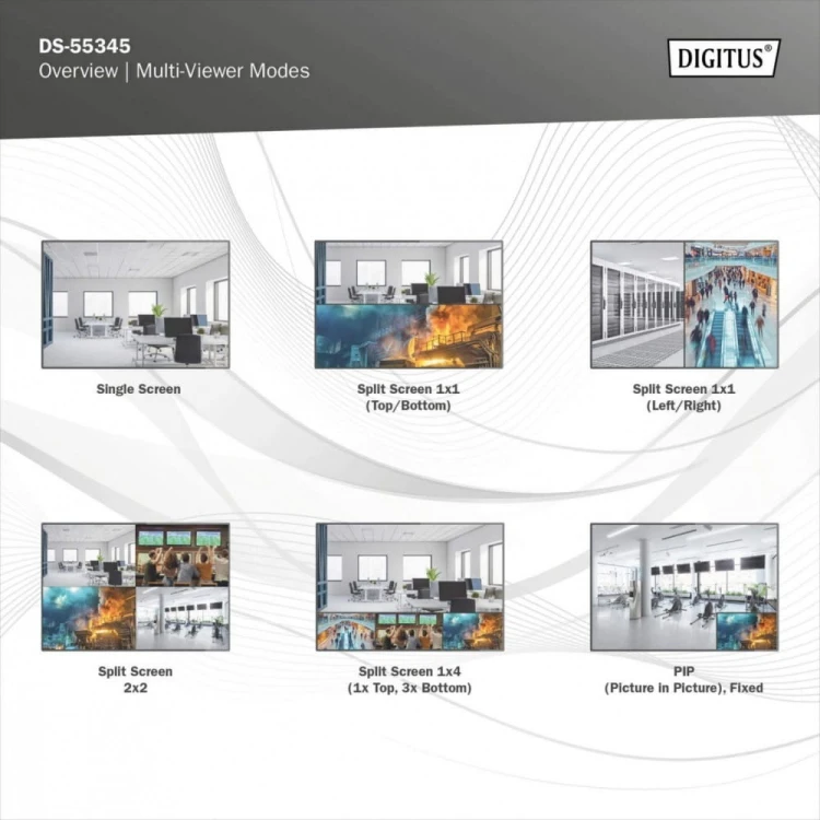 Digitus Przełącznik/Matrix HDMI 4/2-porty 4K/30Hz UHD HDCP 1.4 audio z pilotem