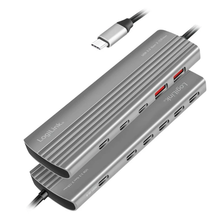 LogiLink Hub USB3.2 Gen2, 2xUSB A, 2x USB-C, PD, 100W