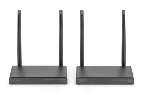 Digitus Przedłużacz/Extender KVM HDMI+USB bezprzewodowy 150m UHD 4K60Hz (zestaw)