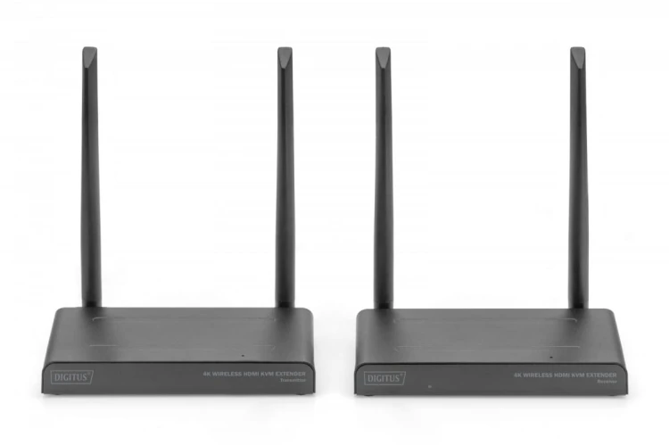 Digitus Przedłużacz/Extender KVM HDMI+USB bezprzewodowy 150m UHD 4K60Hz (zestaw)