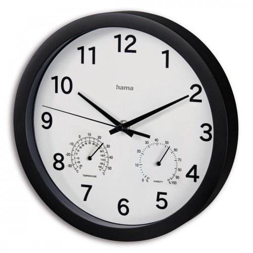 Hama Zegar ścienny Malta 25cm Czarny