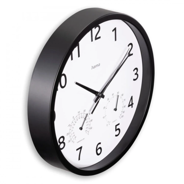 Hama Zegar ścienny Malta 25cm Czarny
