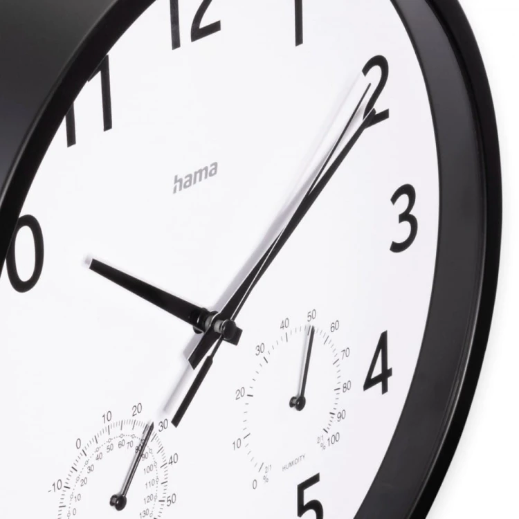 Hama Zegar ścienny Malta 25cm Czarny