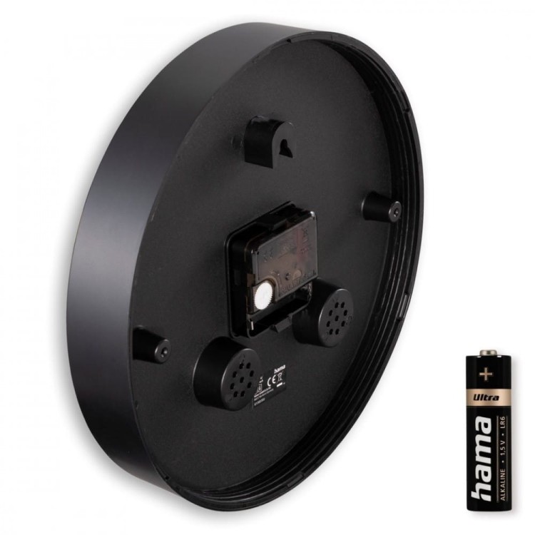 Hama Zegar ścienny Malta 25cm Czarny