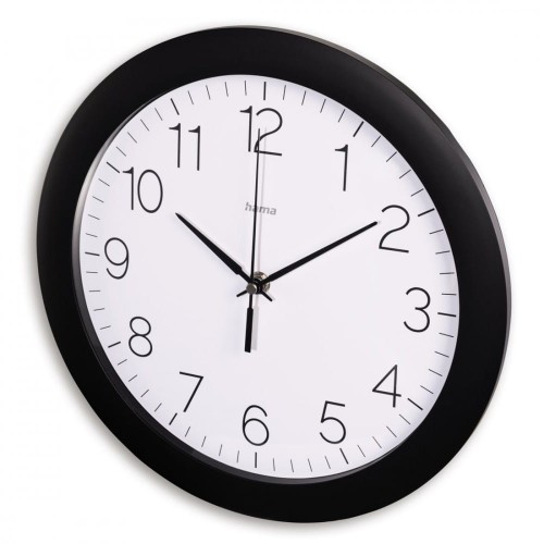 Hama Zegar ścienny DCF Teneriffa 30cm Czarny