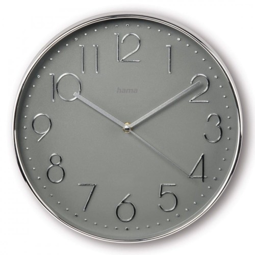 Hama Zegar ścienny 30cm Corsica Srebrno-szary