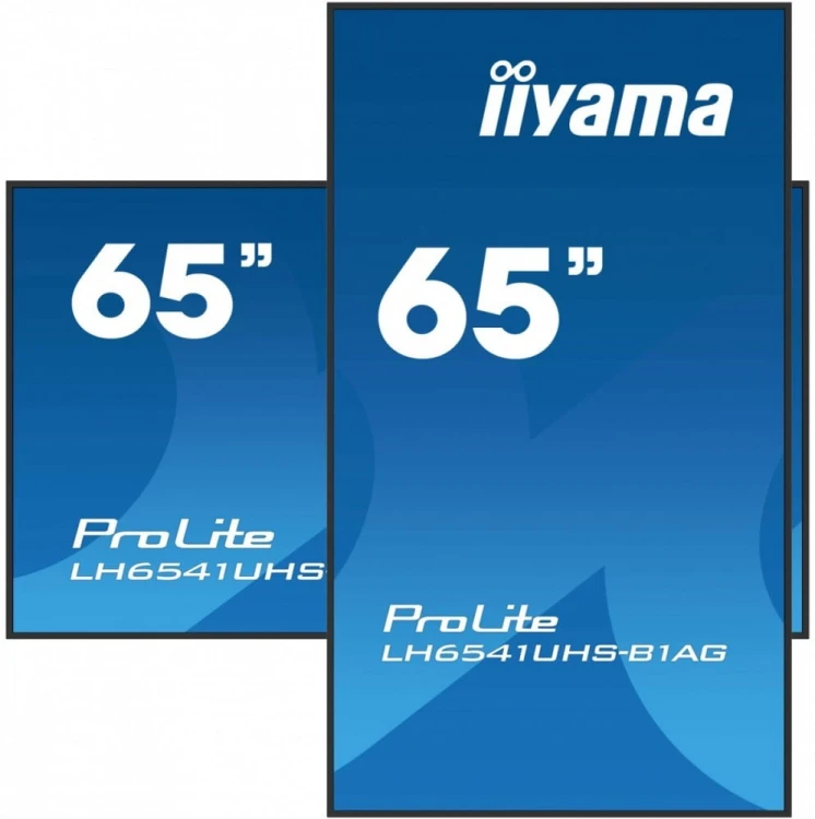 IIYAMA Monitor 65 cali LH6541UHS-B1AG VA,4K,24/7,LAN,USB,HDMI,500cd/m2,     Haze(25%),2x10W,Pion/Poziom