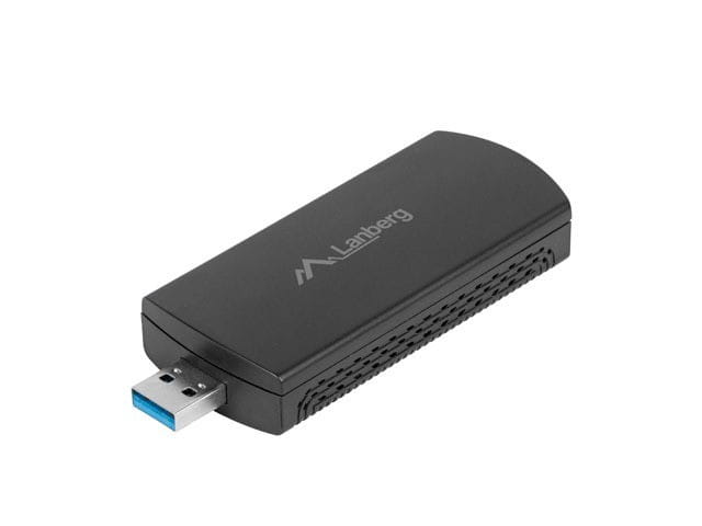 Lanberg Karta sieciowa bezprzewodowa WIFI NC-3000-WI USB 3.0 AX3000 TRI-BAND 2 wewnętrzne anteny