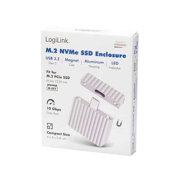 LogiLink Micro kieszeń USB3.2 1x Gen2, USB-C, PCOe NVMe