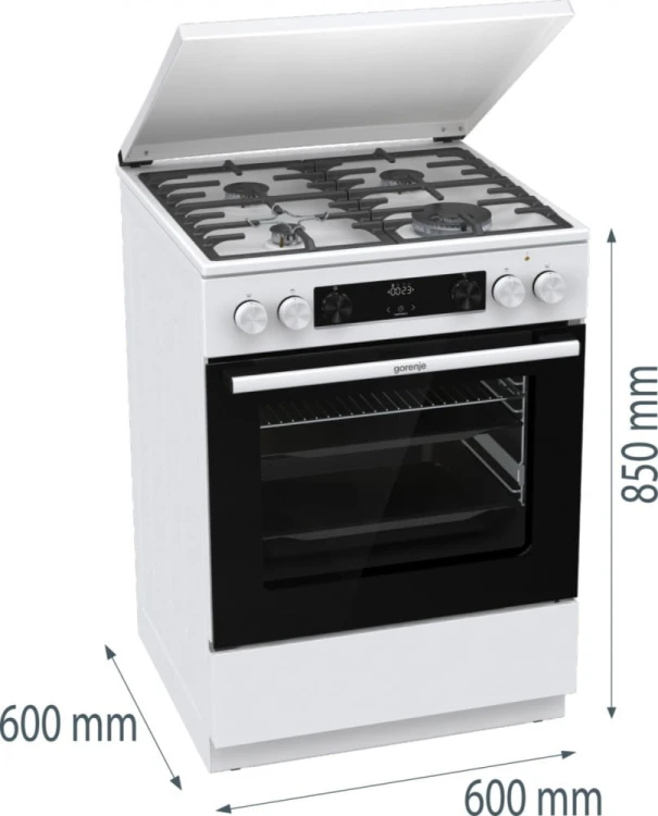 Gorenje Kuchnia gazowo-elektryczna GKS6C71WA