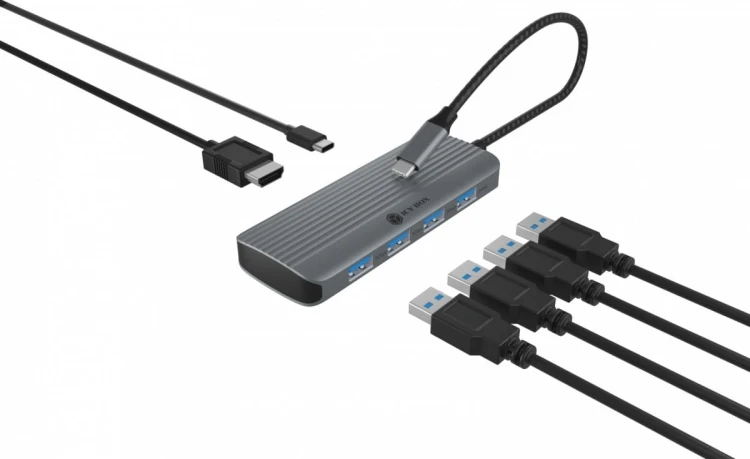 IcyBox Stacja dokująca IB-DK4022a-CPD 6w1, HDMI,USB,PD