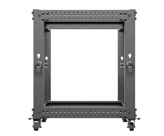 Lanberg Open rack 19" 12U 600x600-1100 regulowany czarny