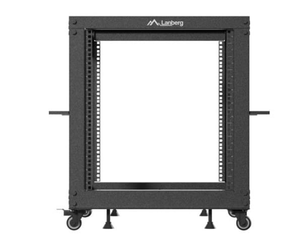Lanberg Open rack 19" 12U 600x600-1100 regulowany czarny