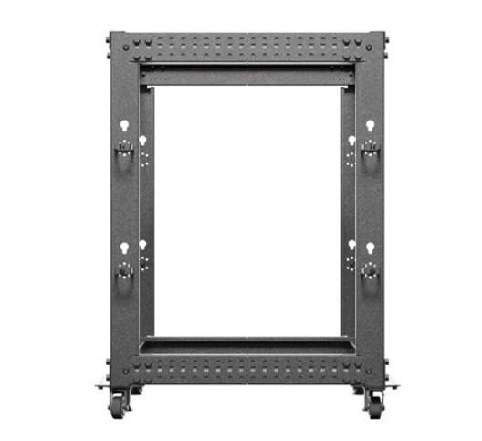 Lanberg Open rack 19'' 15U 600x600-1100 regulowany czarny