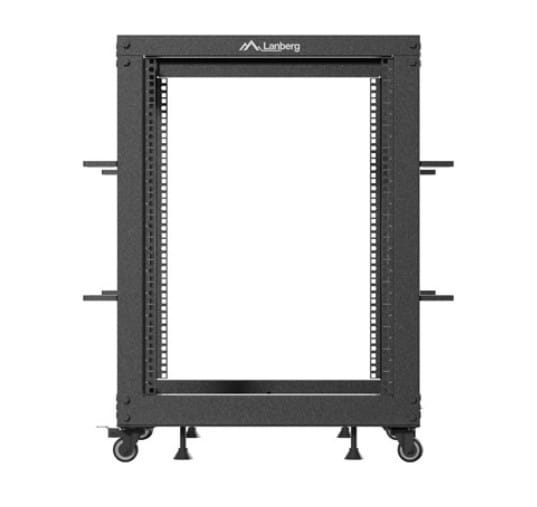 Lanberg Open rack 19'' 15U 600x600-1100 regulowany czarny