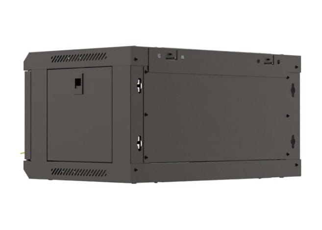 Lanberg Szafa instalacyjna rack wisząca 19" 4U 540x350 czarna drzwi   przeszklone ( flat pack)