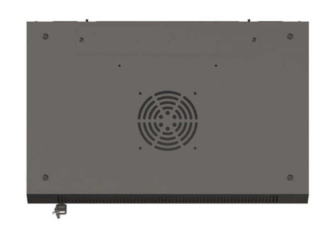 Lanberg Szafa instalacyjna rack wisząca 19" 4U 540x350 czarna drzwi   przeszklone ( flat pack)