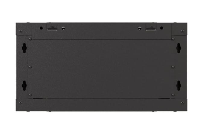 Lanberg Szafa instalacyjna rack wisząca 19" 4U 540x350 czarna drzwi   przeszklone ( flat pack)