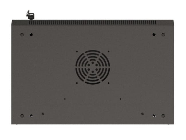 Lanberg Szafa instalacyjna rack wisząca 19" 6U 540x350 czarna drzwi  przeszklone ( flat pack)