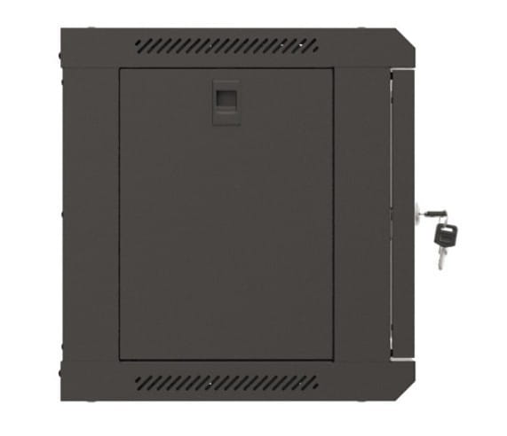 Lanberg Szafa instalacyjna rack wisząca 19" 6U 540x350 czarna drzwi  przeszklone ( flat pack)