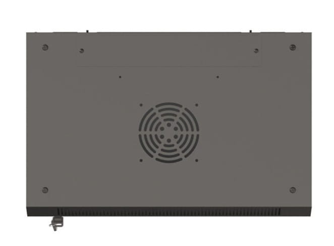 Lanberg Szafa instalacyjna rack wisząca 19" 6U 540x350 czarna drzwi  przeszklone ( flat pack)