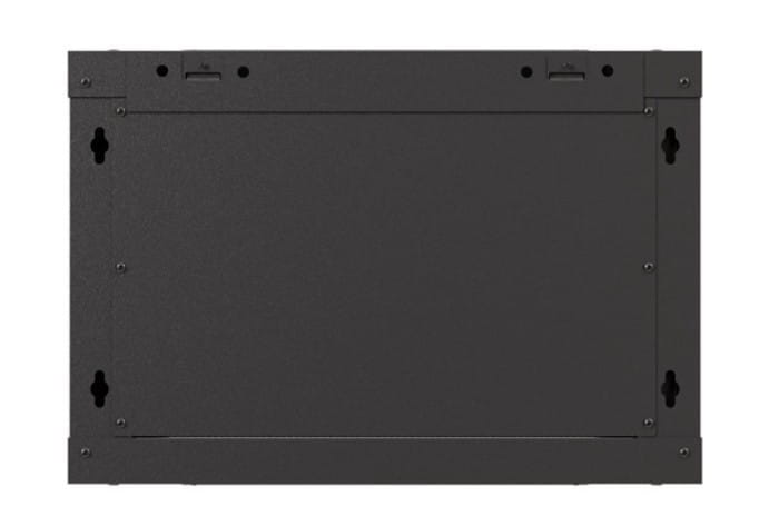 Lanberg Szafa instalacyjna rack wisząca 19" 6U 540x350 czarna drzwi  przeszklone ( flat pack)