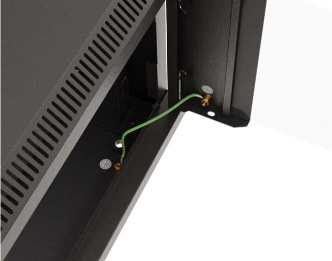 Lanberg Szafa instalacyjna rack wisząca 19" 6U 540x350 czarna drzwi  przeszklone ( flat pack)