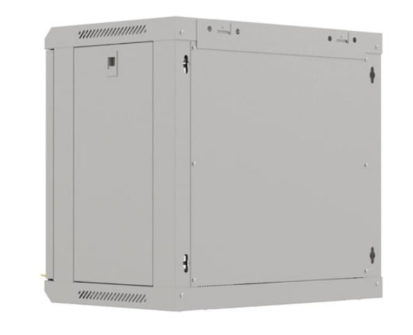 Lanberg Szafa instalacyjna rack wisząca 19" 9U 540x350 szara drzwi przeszklone ( flat pack)