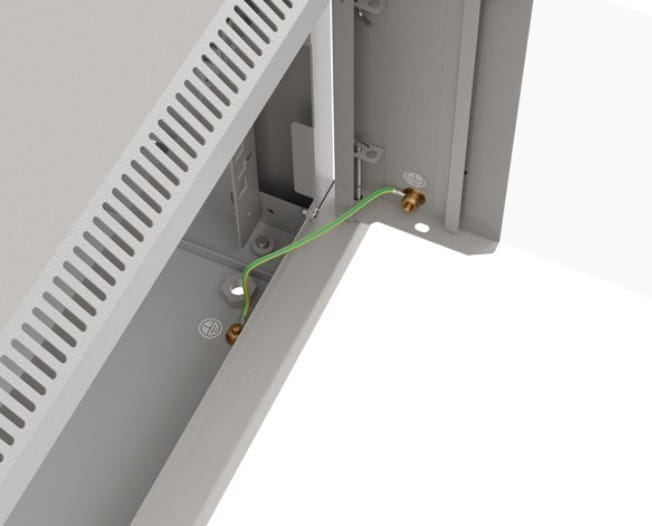 Lanberg Szafa instalacyjna rack wisząca 19" 9U 540x350 szara drzwi przeszklone ( flat pack)
